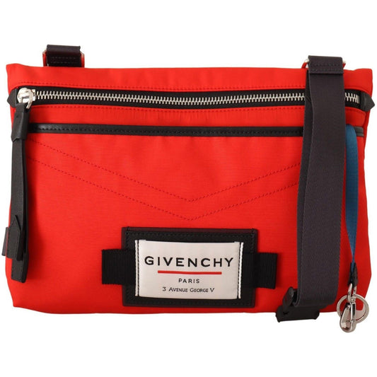 Givenchy Red Polyamide Downtown Flat Crossbody Bag Crossbody Bag red-polyamide-downtown-flat-crossbody-bag