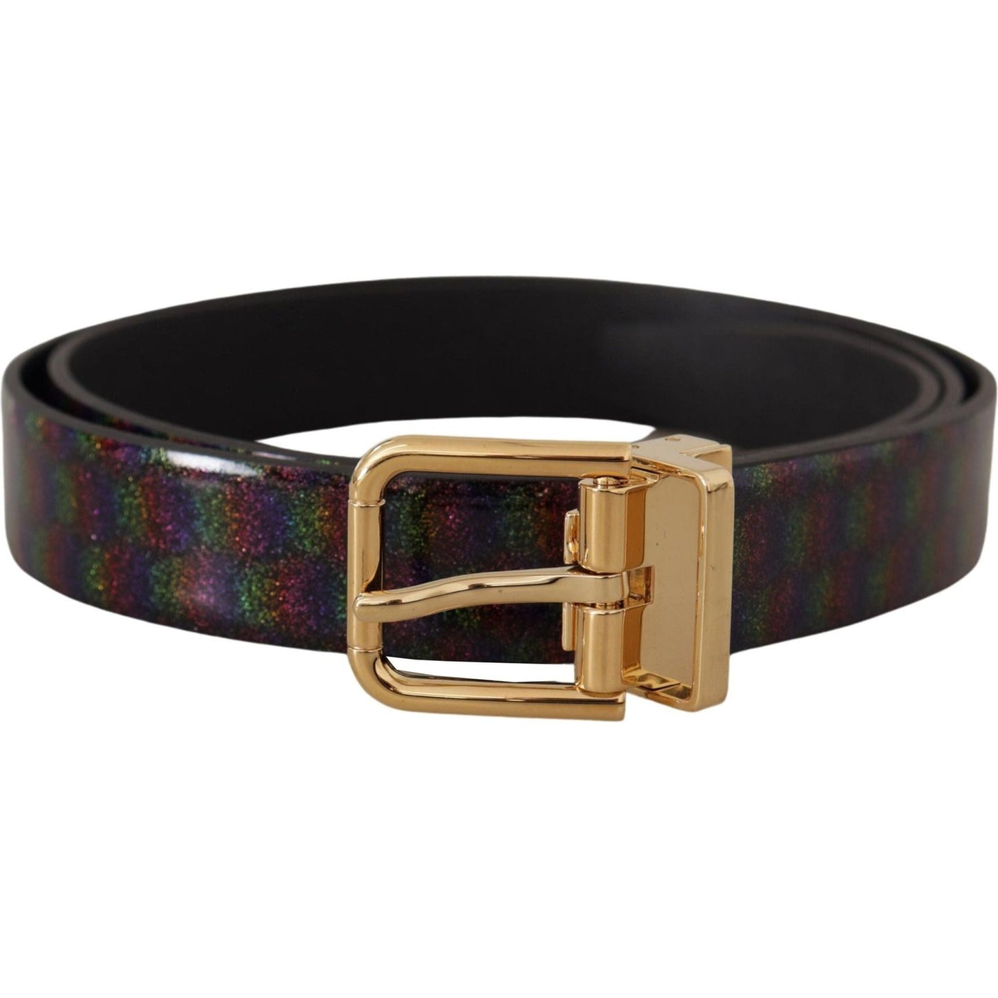 Elegant Vernice Leather Belt with Silver Buckle