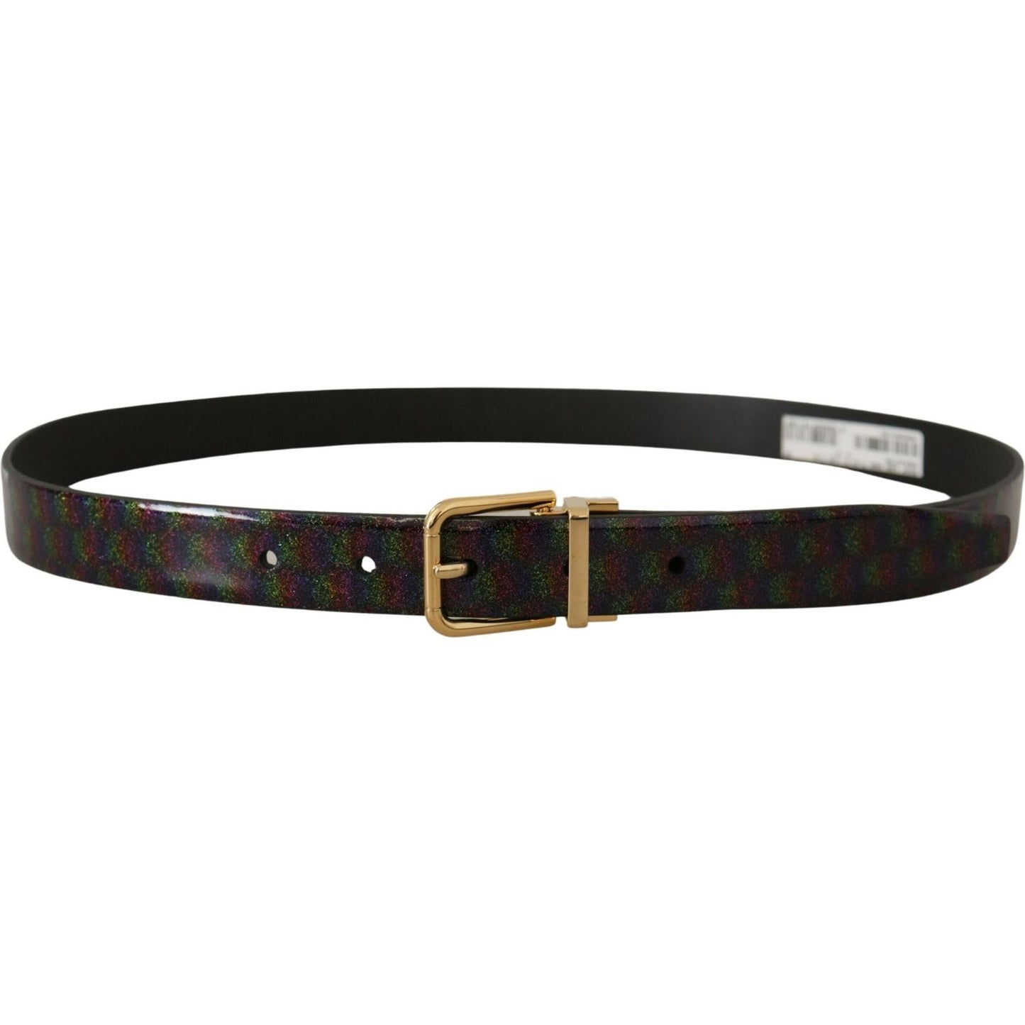 Elegant Vernice Leather Belt with Silver Buckle