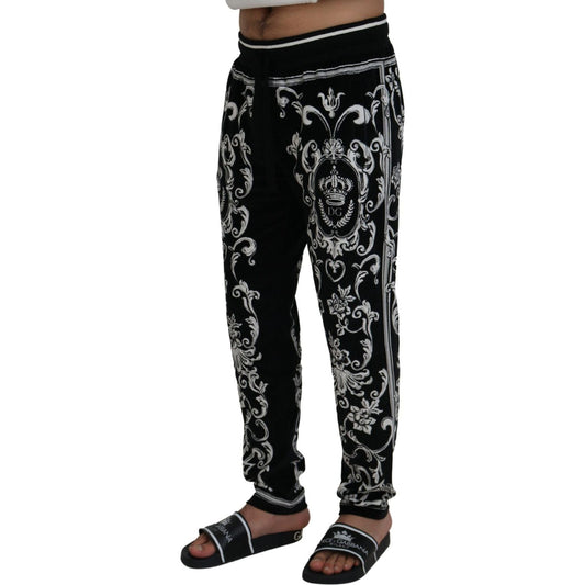 Dolce & Gabbana Baroque Patterned Casual Sweatpants black-cotton-heritage-sweatpants-jogging-pants IMG_7766-scaled-07ebb240-8c1.jpg