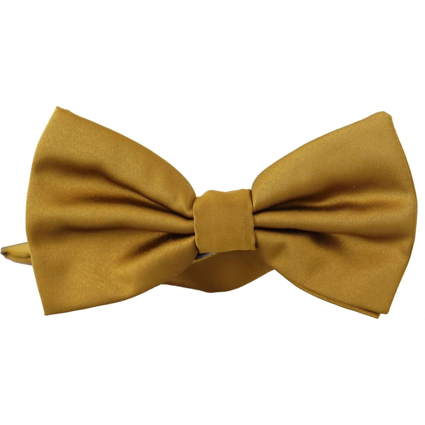 Elegant Mustard Silk Bow Tie