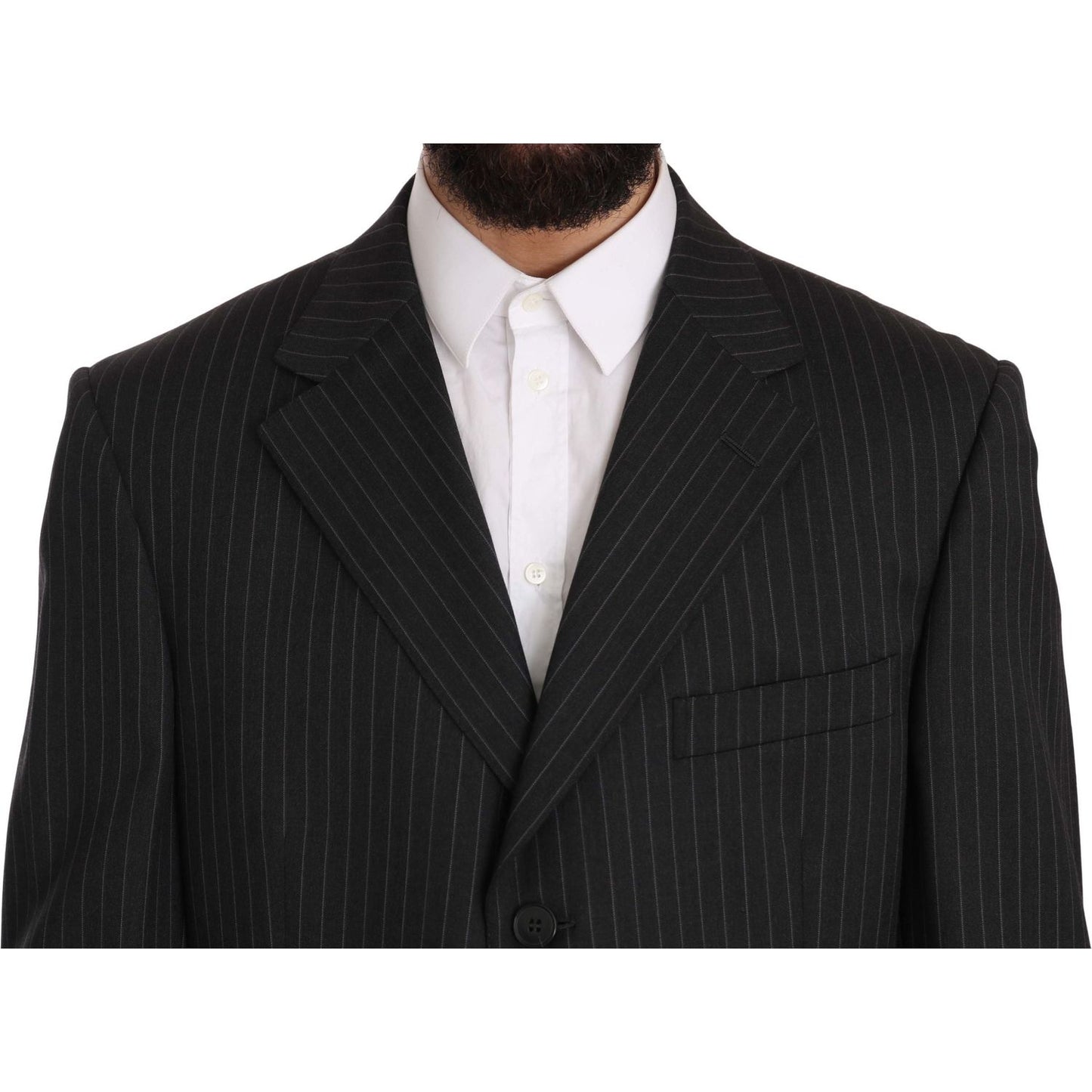 Z ZEGNA Elegant Black Striped Wool Suit black-striped-two-piece-3-button-100-wool-suit Suit IMG_7799-scaled.jpg