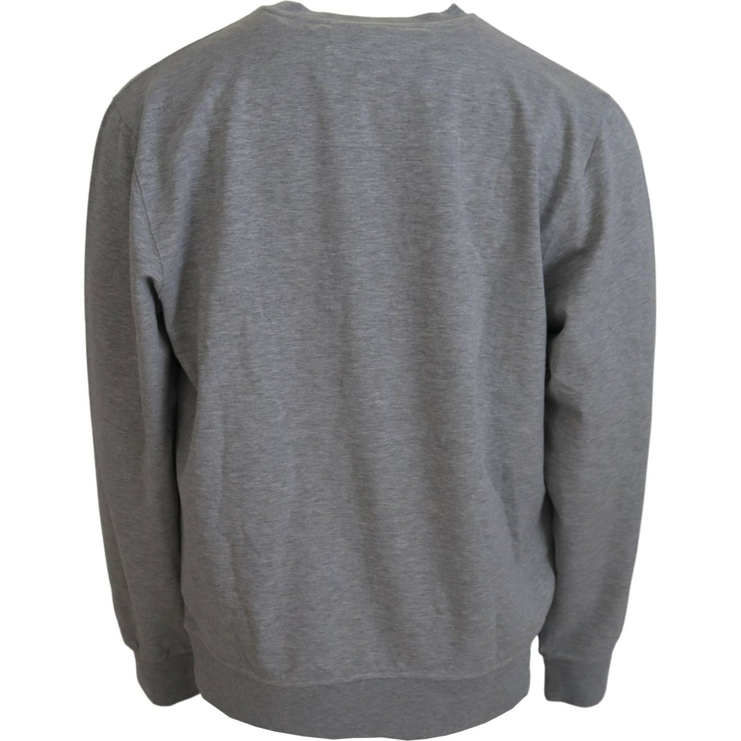 Aeronautica Militare Elegant Gray Pullover Sweater gray-men-pullover-sweatshirt-sweater