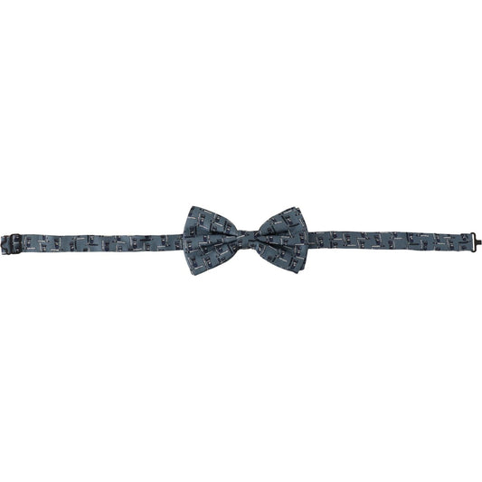 Elegant Silk Blue Bow Tie Dolce & Gabbana