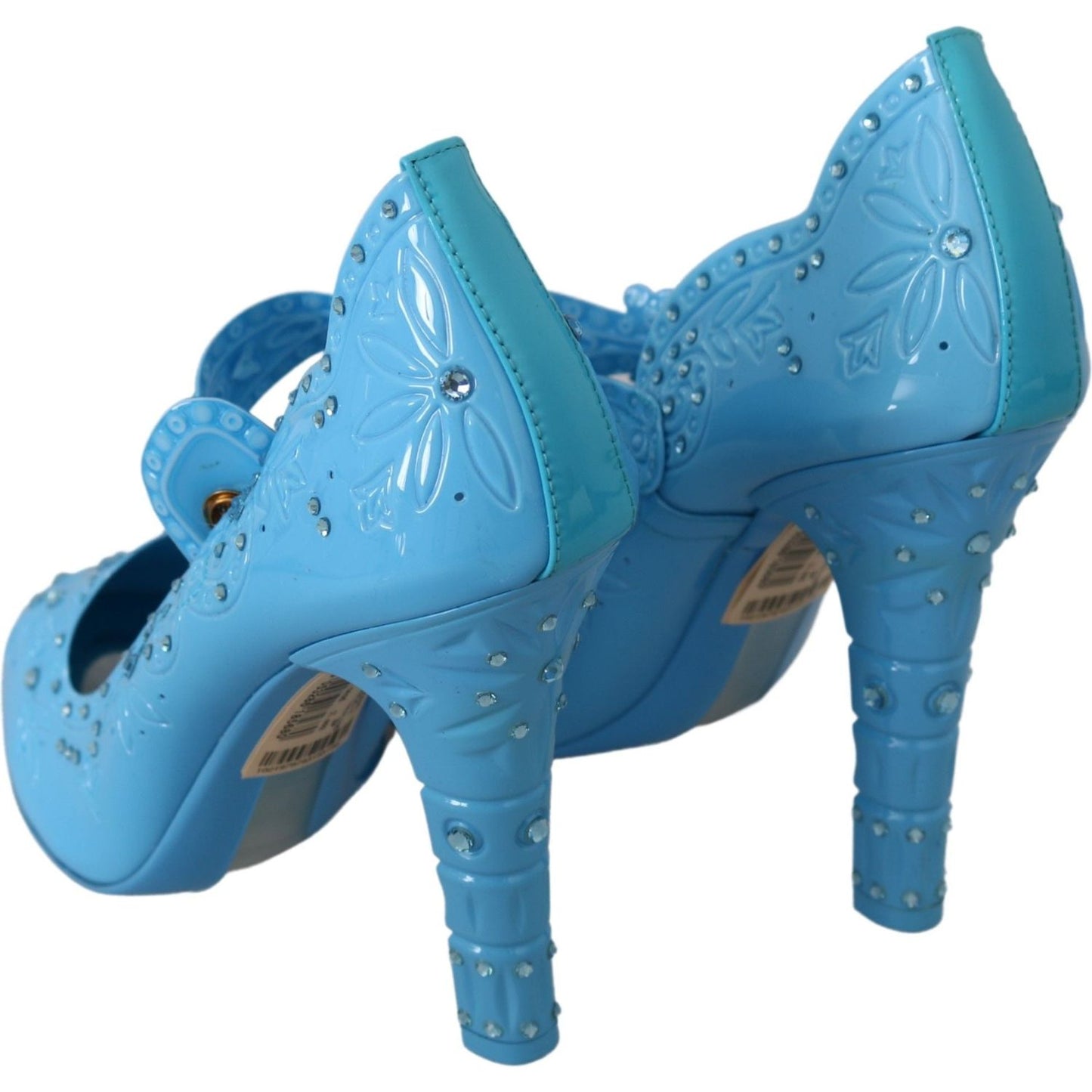 Dolce & Gabbana Enchanting Crystal Cinderella Pumps blue-floral-crystal-cinderella-heels-shoes-1