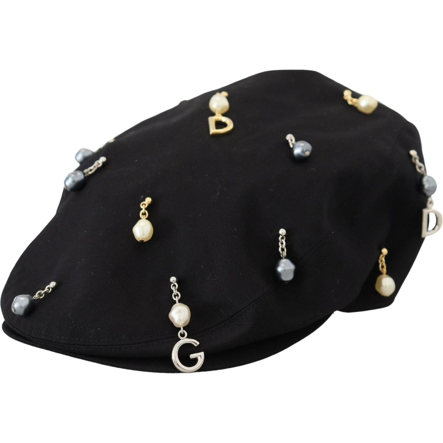 Elegant Black Cotton Newsboy Hat