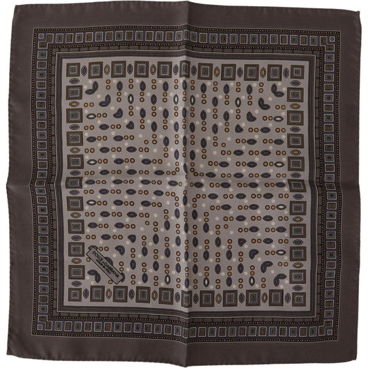 Elegant Silk Pocket Square in Rich Brown