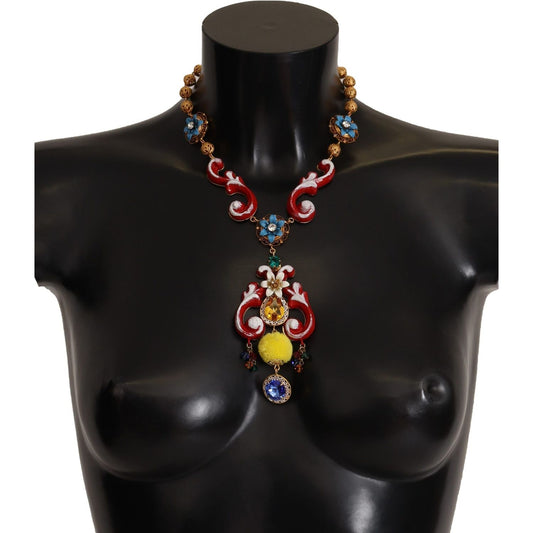 WOMAN NECKLACE Multicolor Crystal Statement Necklace Dolce & Gabbana