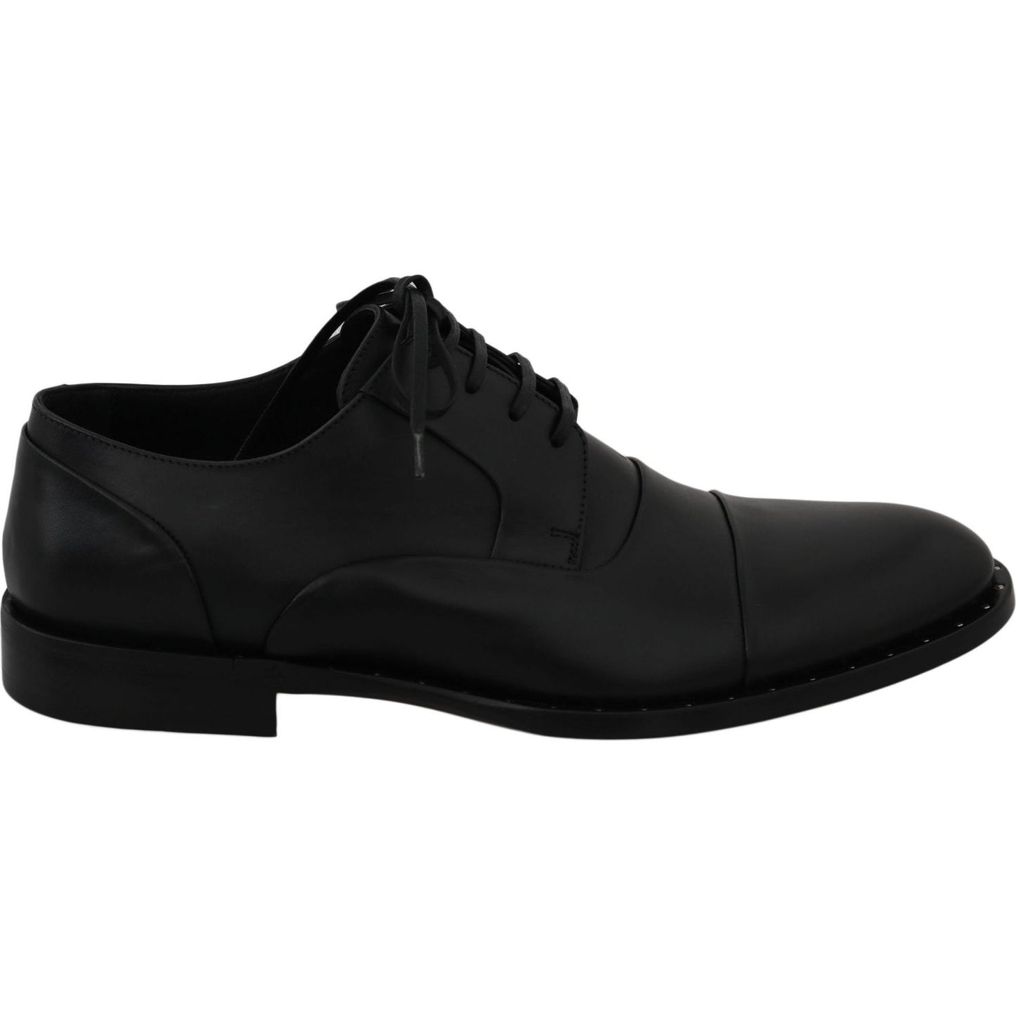Dress Shoes Sleek Black Leather Formal Dress Shoes Dolce & Gabbana