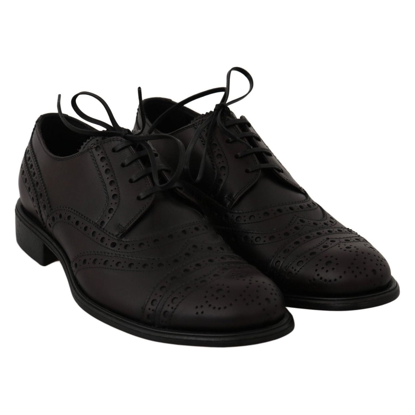 Dolce & Gabbana Elegant Bordeaux Wingtip Derby Dress Shoes black-leather-wingtip-oxford-dress-shoes-1 Dress Shoes IMG_8977-scaled.jpg