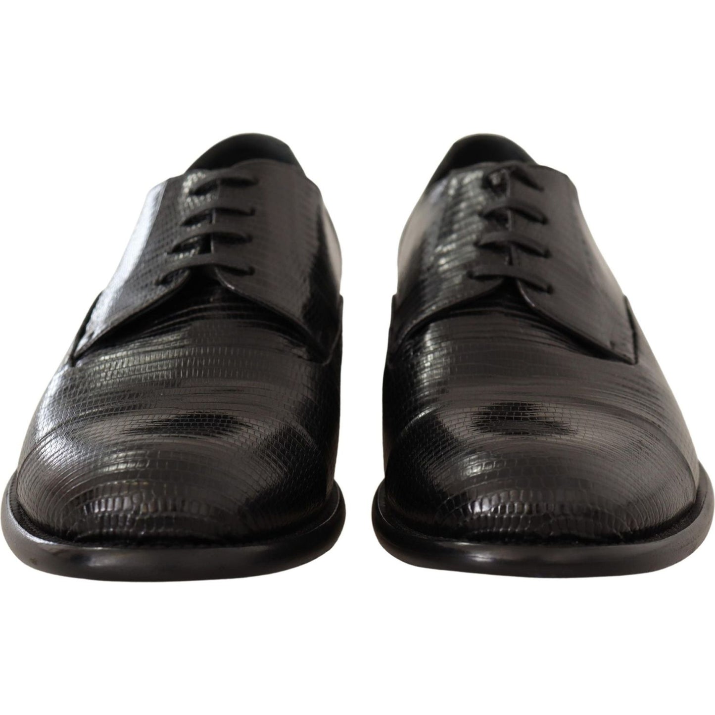 Dolce & Gabbana Elegant Black Lizard Skin Derby Shoes black-lizard-leather-derby-dress-shoes Dress Shoes IMG_9227-scaled-8733b6ba-03f.jpg