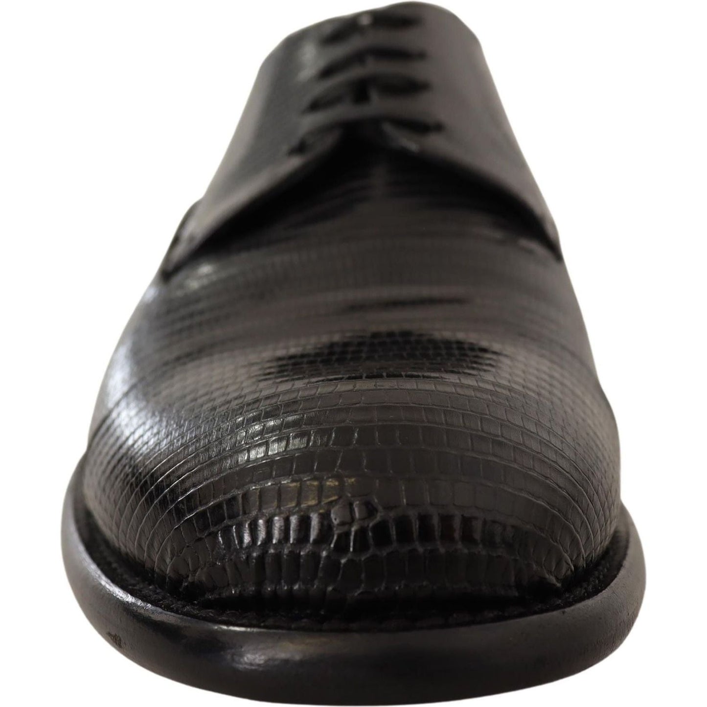 Dolce & Gabbana Elegant Black Lizard Skin Derby Shoes black-lizard-leather-derby-dress-shoes Dress Shoes IMG_9234-dddad37f-bea.jpg