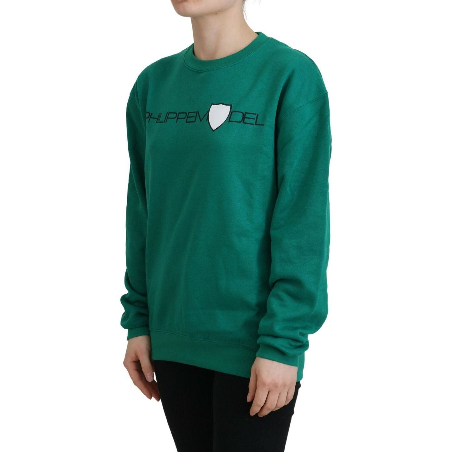 Philippe Model Chic Green Printed Long Sleeve Sweater green-printed-long-sleeves-pullover-sweater IMG_9246-scaled-d689f6c9-6b6.jpg