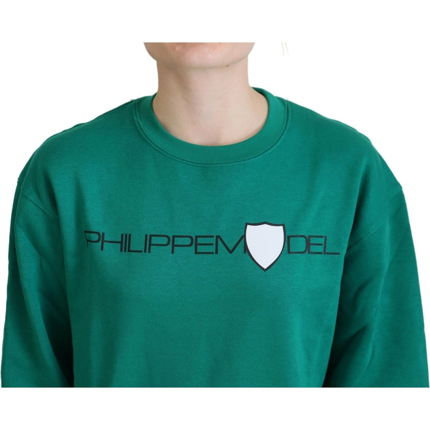 Philippe Model Chic Green Printed Long Sleeve Sweater green-printed-long-sleeves-pullover-sweater IMG_9248-scaled-4798816c-934.jpg