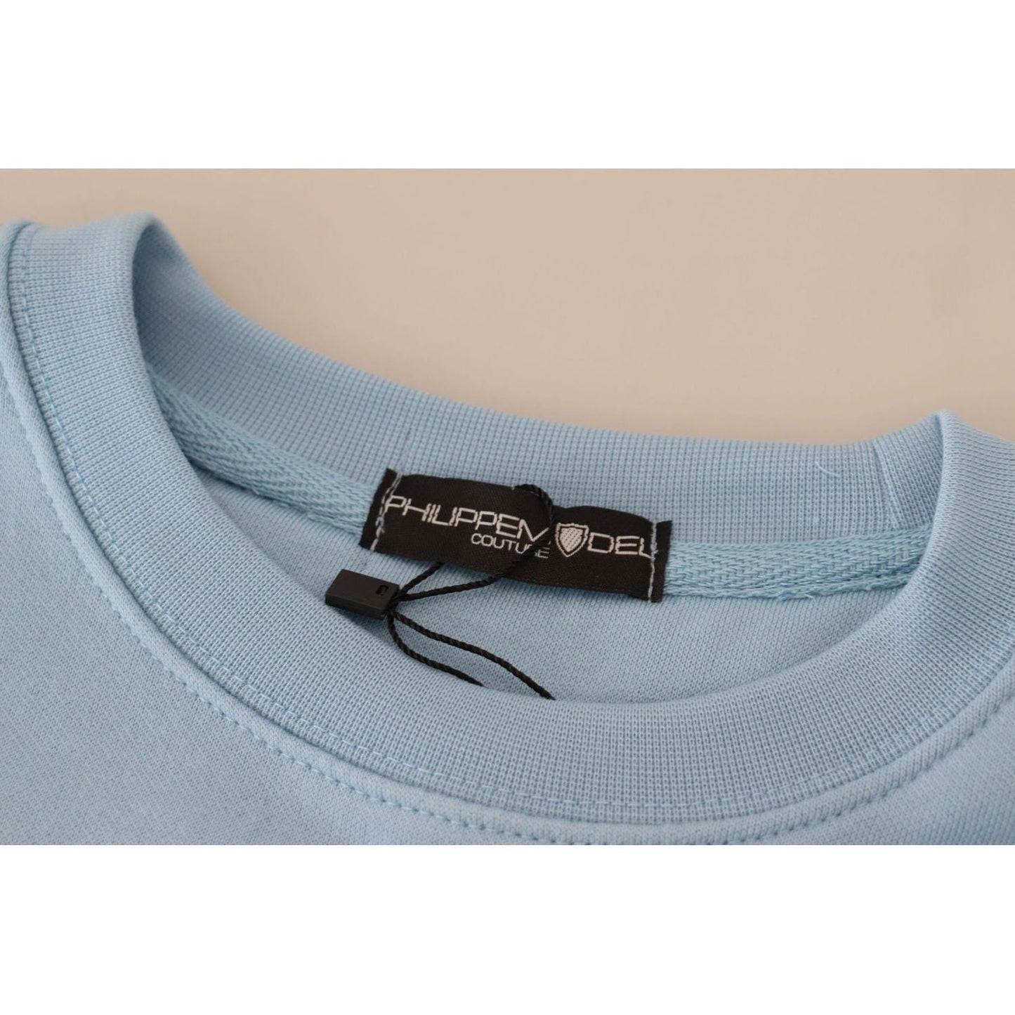 Philippe Model Elegant Light Blue Long Sleeve Sweater light-blue-logo-printed-long-sleeves-sweater-1 IMG_9259-scaled-fad0ee13-56b.jpg