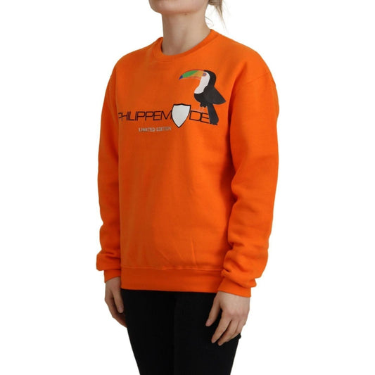 Philippe Model Chic Orange Printed Long Sleeve Pullover Sweater orange-printed-long-sleeves-pullover-sweater IMG_9320-scaled-8c946ae9-ddc.jpg