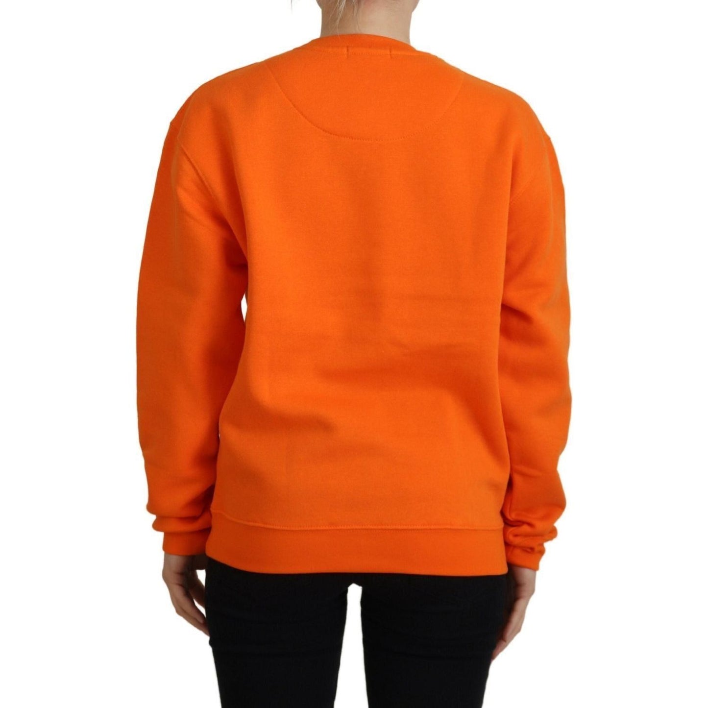 Philippe Model Chic Orange Printed Long Sleeve Pullover Sweater orange-printed-long-sleeves-pullover-sweater IMG_9321-scaled-04fcbc32-20b.jpg