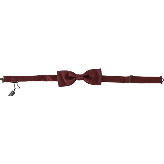 Bow Tie Elegant Maroon Silk Bow Tie Dolce & Gabbana
