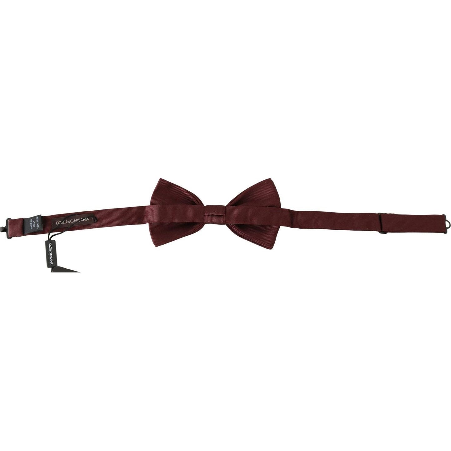 Dolce & Gabbana Elegant Maroon Silk Bow Tie maroon-100-silk-jacquard-men-bow-tie-papillon Bow Tie IMG_9499-scaled-3043d1fb-6e2.jpg