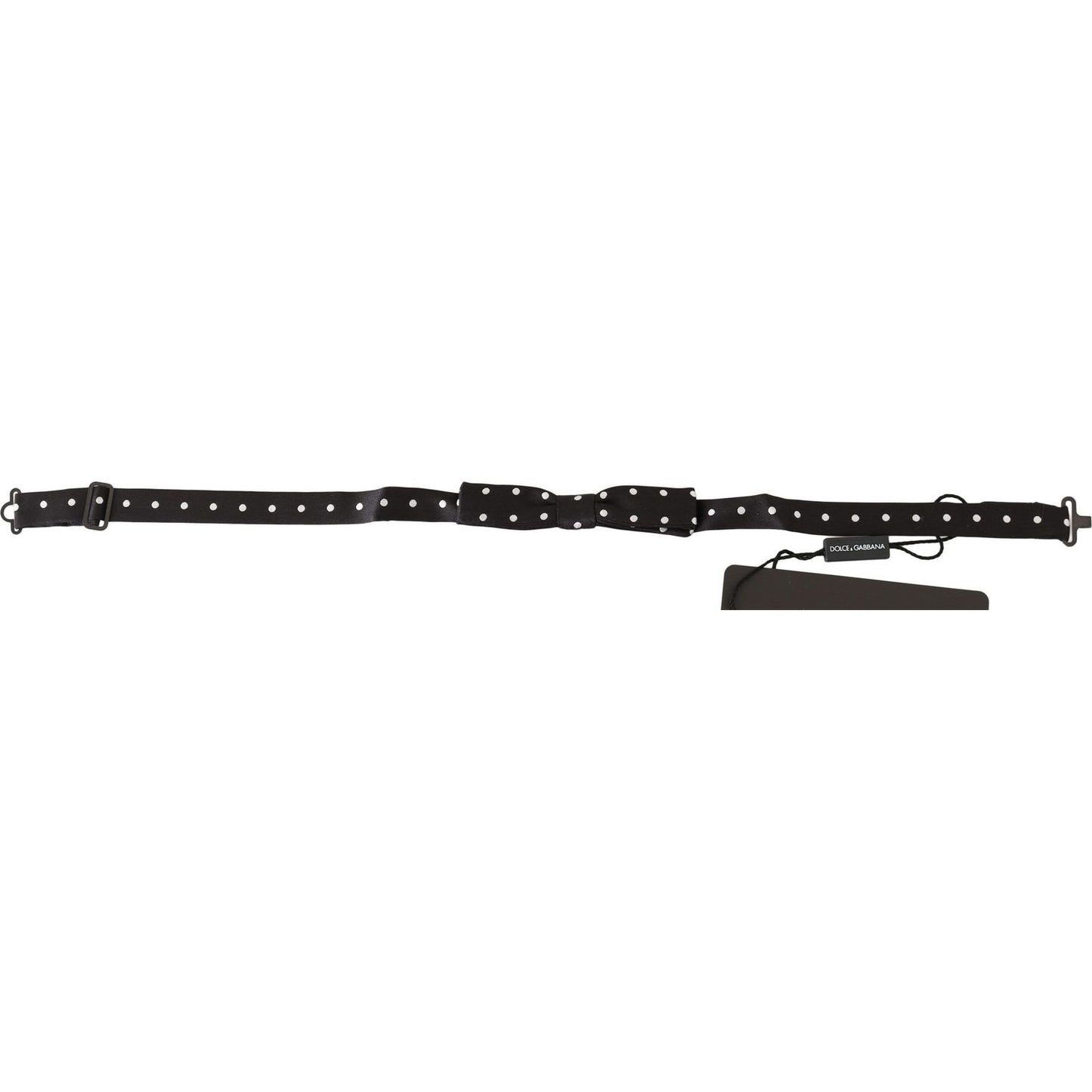 Dolce & Gabbana Elegant Black Polka Dot Silk Bow Tie black-100-silk-polka-dot-adjustable-neck-bow-tie Bow Tie IMG_9589-scaled-0748ec85-2f7.jpg