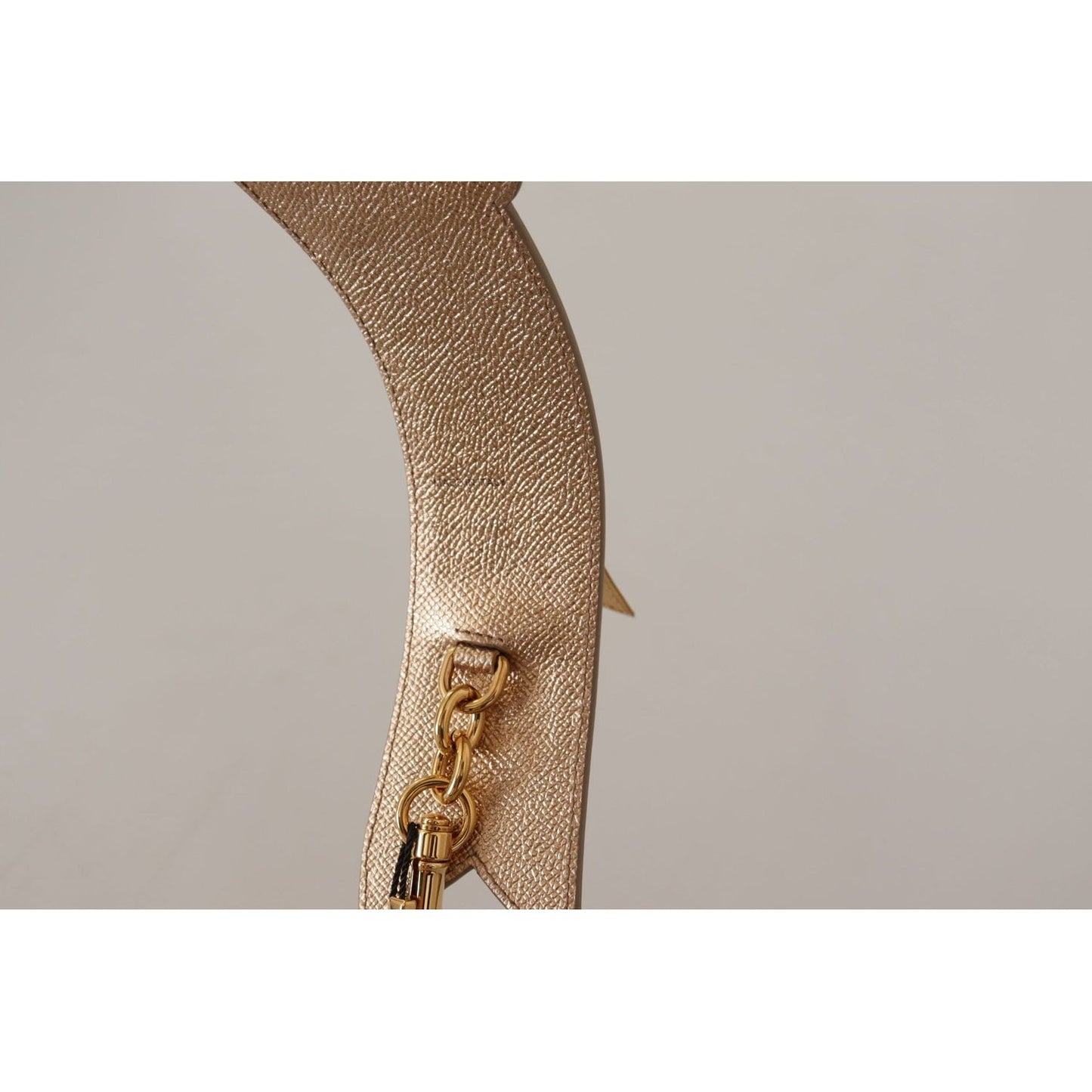 Dolce & Gabbana Elegant Gold Leather Shoulder Strap gold-leather-love-patch-bag-shoulder-strap IMG_9644-2-scaled-c7fc2127-903.jpg