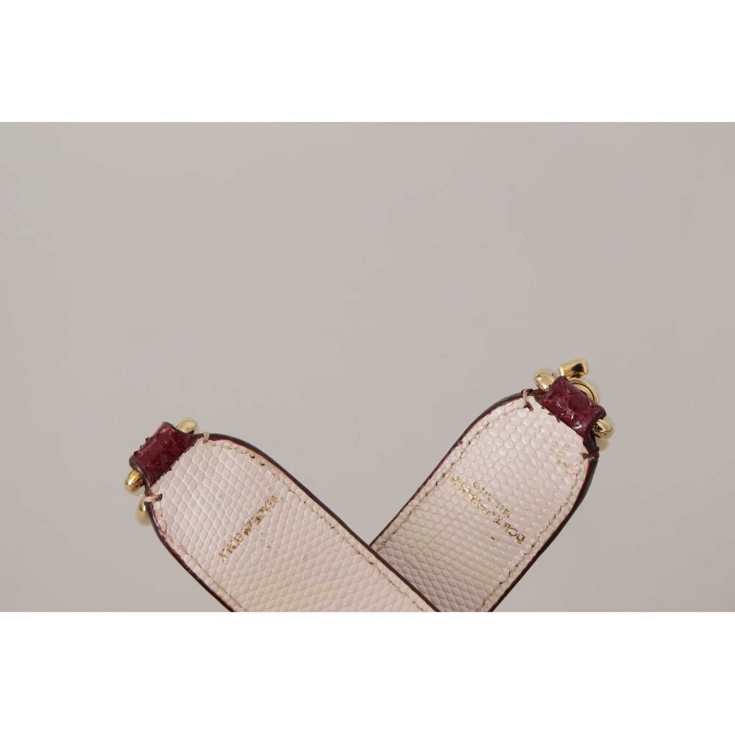 Dolce & Gabbana Elegant Python Leather Bag Strap in Bordeaux bordeaux-leather-crystals-bag-shoulder-strap IMG_9717-1-scaled-91121b6d-813.jpg