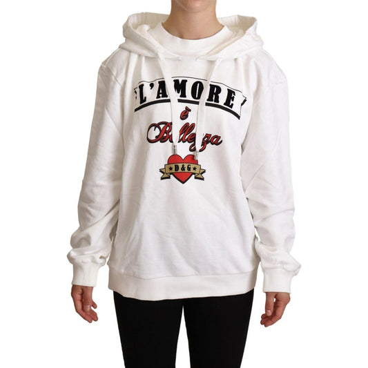 Dolce & Gabbana White L'Amore Motive Hooded Sweater white-lamore-hooded-pullover-sweater IMG_9720-scaled-ae05216b-761.jpg