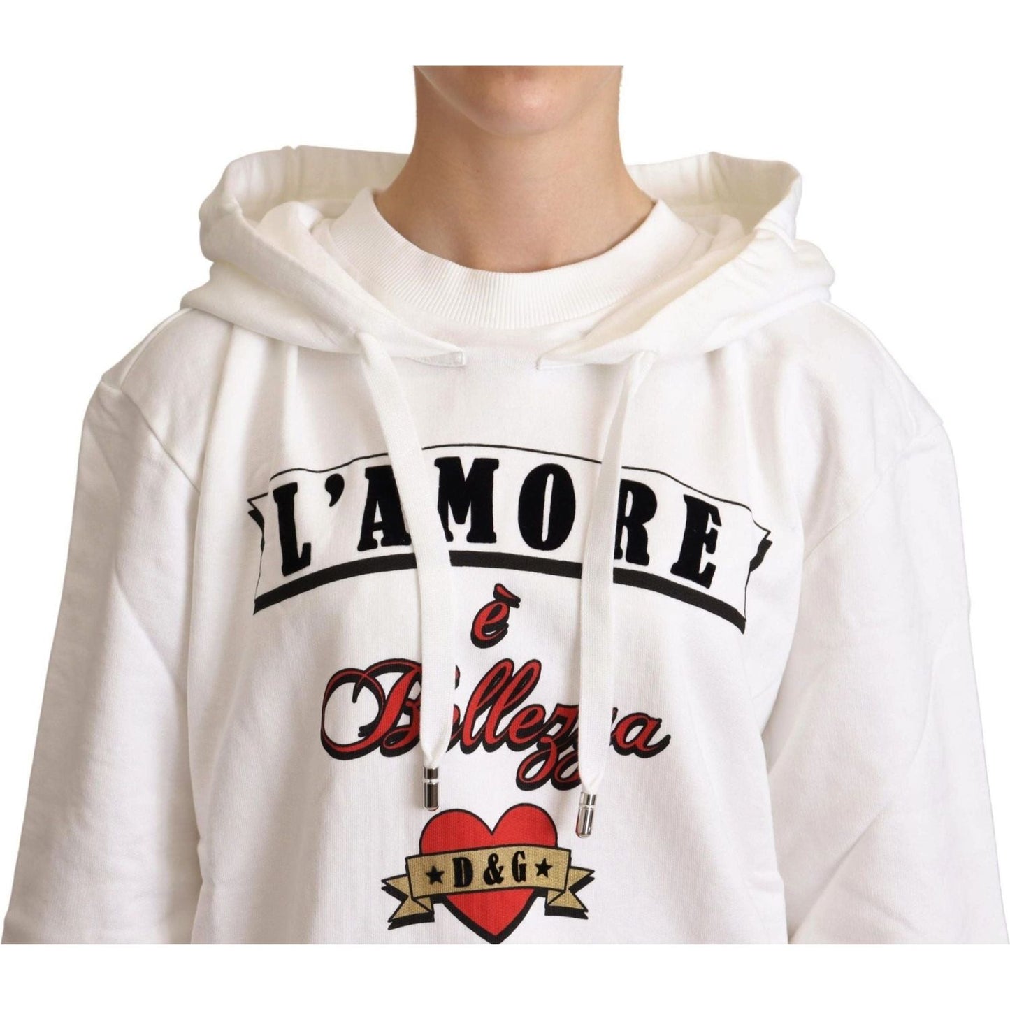 Dolce & GabbanaWhite L'Amore Motive Hooded SweaterMcRichard Designer Brands£329.00
