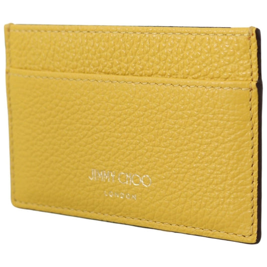 Jimmy Choo Aarna Yellow Leather Card Holder aarna-yellow-leather-card-holder