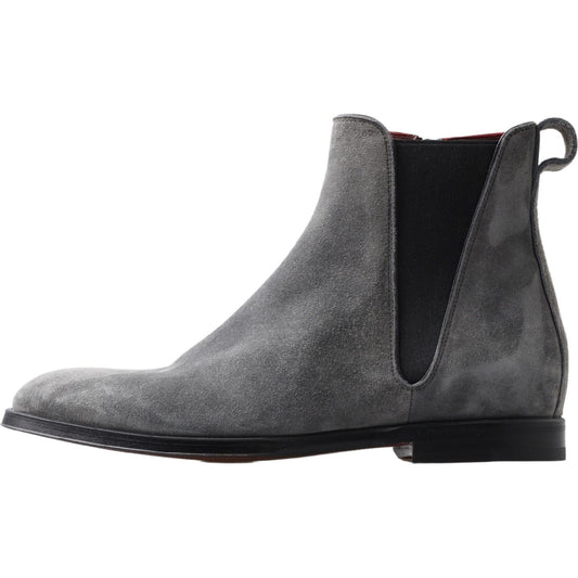 Dolce & Gabbana Elegant Gray Chelsea Leather Boots gray-leather-men-ankle-boots-shoes MG_8055-6501dd94-f95.jpg