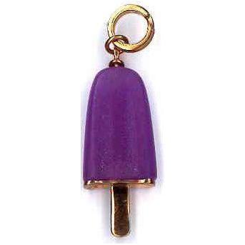 AMBROSINI JEWELS -  PENDENTE ARGENTO 925°  ghiacciolo finitura rosé pietra viola medio (29.5x13 mm)