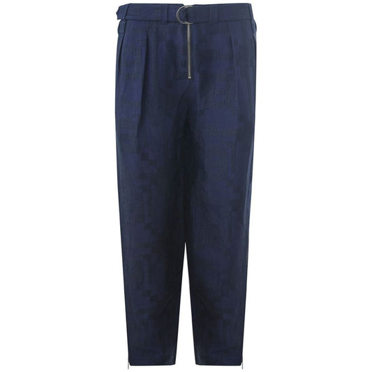 Emporio Armani Relaxed Fit Linen Trousers with Belt relaxed-fit-linen-trousers-with-belt