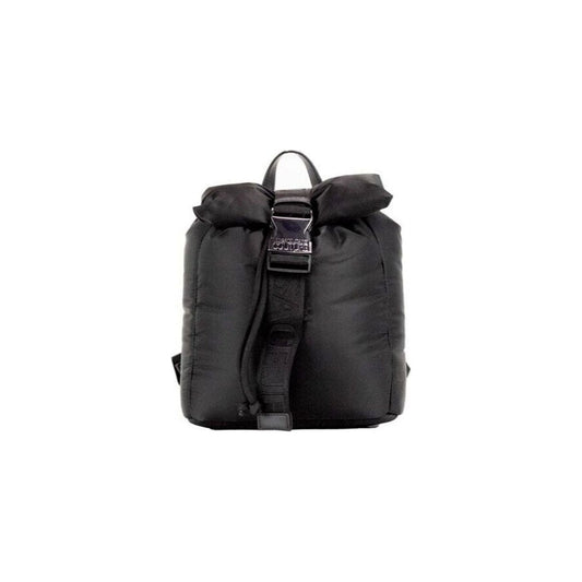 VersaceJeans Couture Small Black Puffy Nylon Safety Buckle Backpack Book BagMcRichard Designer Brands£249.00