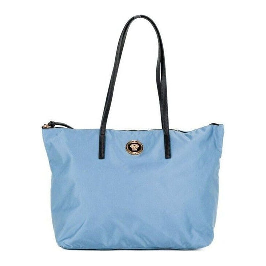 VersacePortuna Medusa Medium Cornflower Blue Nylon Leather Tote Bag PurseMcRichard Designer Brands£1009.00