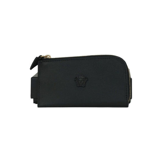VersaceSmooth Leather Matte Medusa Head Organizer Zip Card Case Wallet BlackMcRichard Designer Brands£329.00