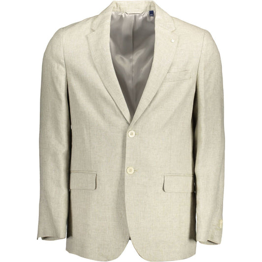 Gant Beige Linen Blazer Jacket beige-linen-jacket gantgiaccaclassicauomobeige_1-2-5df6c7f2-2fc.jpg