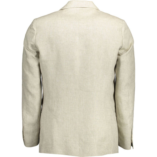 Gant Beige Linen Blazer Jacket beige-linen-jacket gantgiaccaclassicauomobeige_2-2-e0d2f0b6-659.jpg