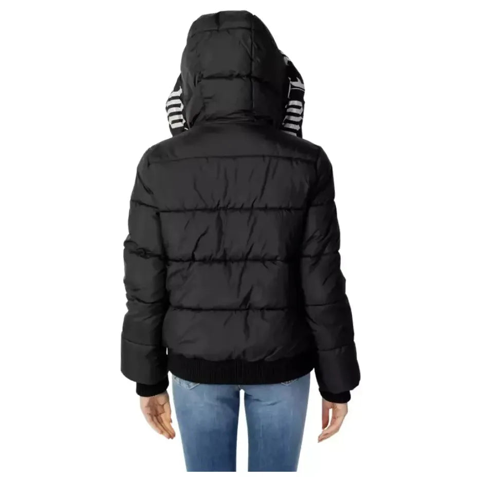 Love Moschino Chic Hooded Down Jacket with Signature Logo black-polyester-jackets-coat-14 product-10229-123312216-62502481-3ca.webp