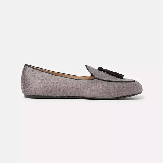 Charles Philip Elegant Textured Gray Slip-On Loafers gray-leather-moccasin-1 product-10468-173374943-440353f3-826.webp