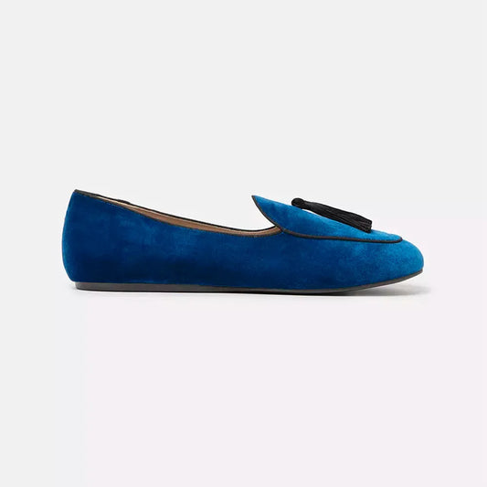 Charles Philip Elegant Silk Fabric Tasseled Loafers blue-leather-moccasin-1 product-10474-521138774-3486e92d-9a8.webp