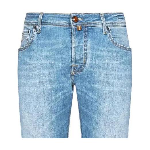 Jacob Cohen Elegant Faded Blue Stretch Jeans light-blue-cotton-jeans-pant-7