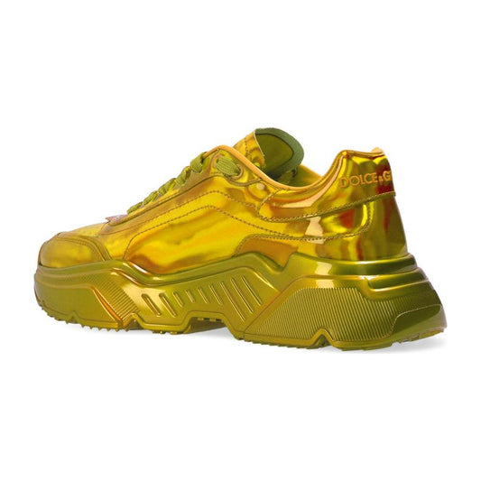 Dolce & Gabbana Neon Yellow High-Top Calfskin Sneakers yellow-leather-di-calfskin-sneaker-1 product-11252-10650841-e56426f0-89c.jpg