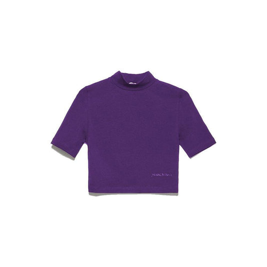 Hinnominate Chic Purple Bi-Elastic Crop Top purple-cotton-tops-t-shirt-1 product-11585-1138445519-0aca46fc-c9d.jpg