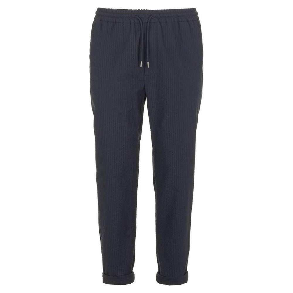 Fred Mello Chic Comfort Stretchy Cotton Pants blue-cotton-jeans-pant-35