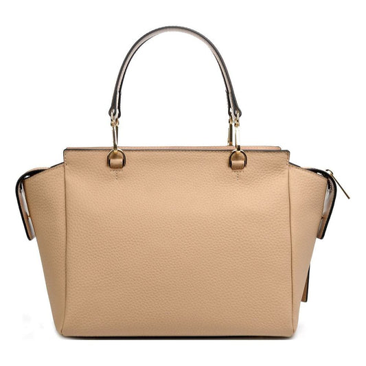 Baldinini Trend Chic Nude Textured Calfskin Handbag beige-leather-di-calfskin-handbag-1 product-12299-126155469-86213cca-dd5.jpg
