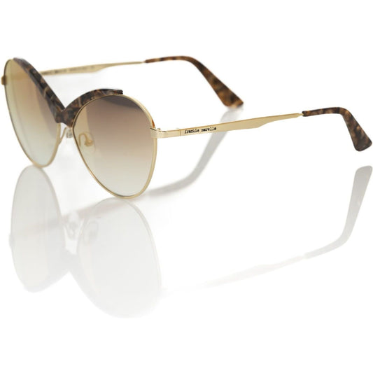 Frankie Morello | Beige Metallic Fibre Sunglasses| McRichard Designer Brands   