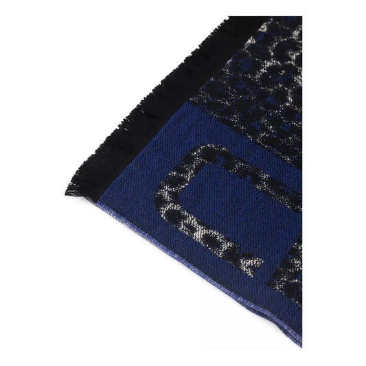 Cavalli Class | Blue Wool Scarf | McRichard Designer Brands