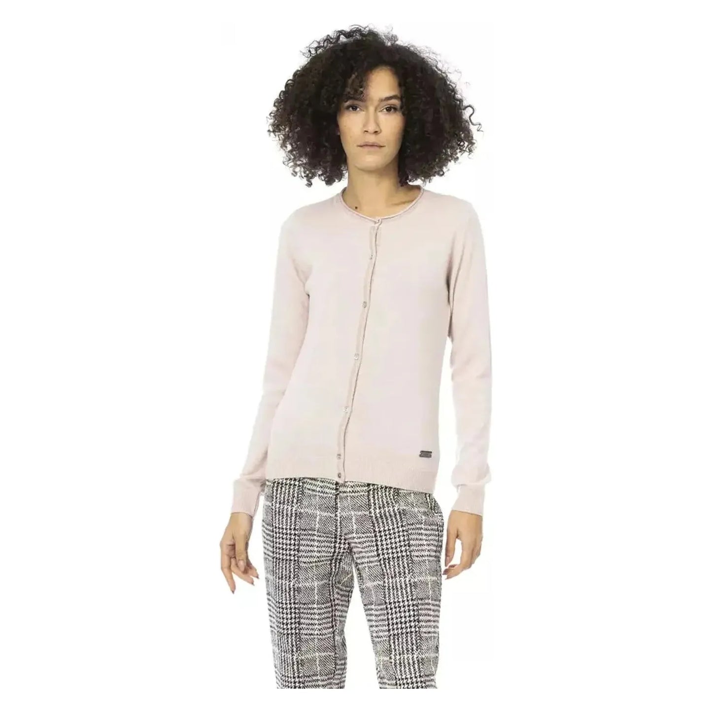 Baldinini Trend Chic Pink Woollen Blend Long Sleeve Shirt pink-wool-sweater-1 product-22331-521535078-26-0fba8a56-abf.webp