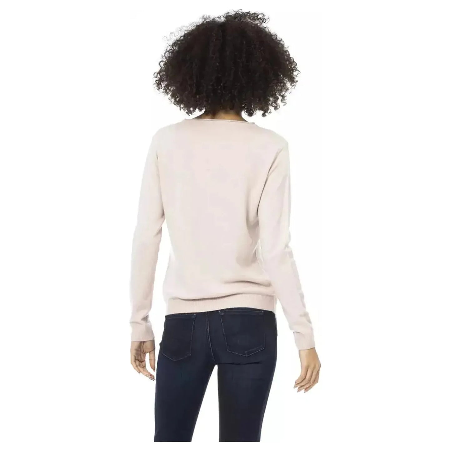 Baldinini Trend Chic Pink Crew Neck Wool-Blend Sweater pink-wool-sweater product-22334-1587279147-24-fd8ce9b9-83b.webp
