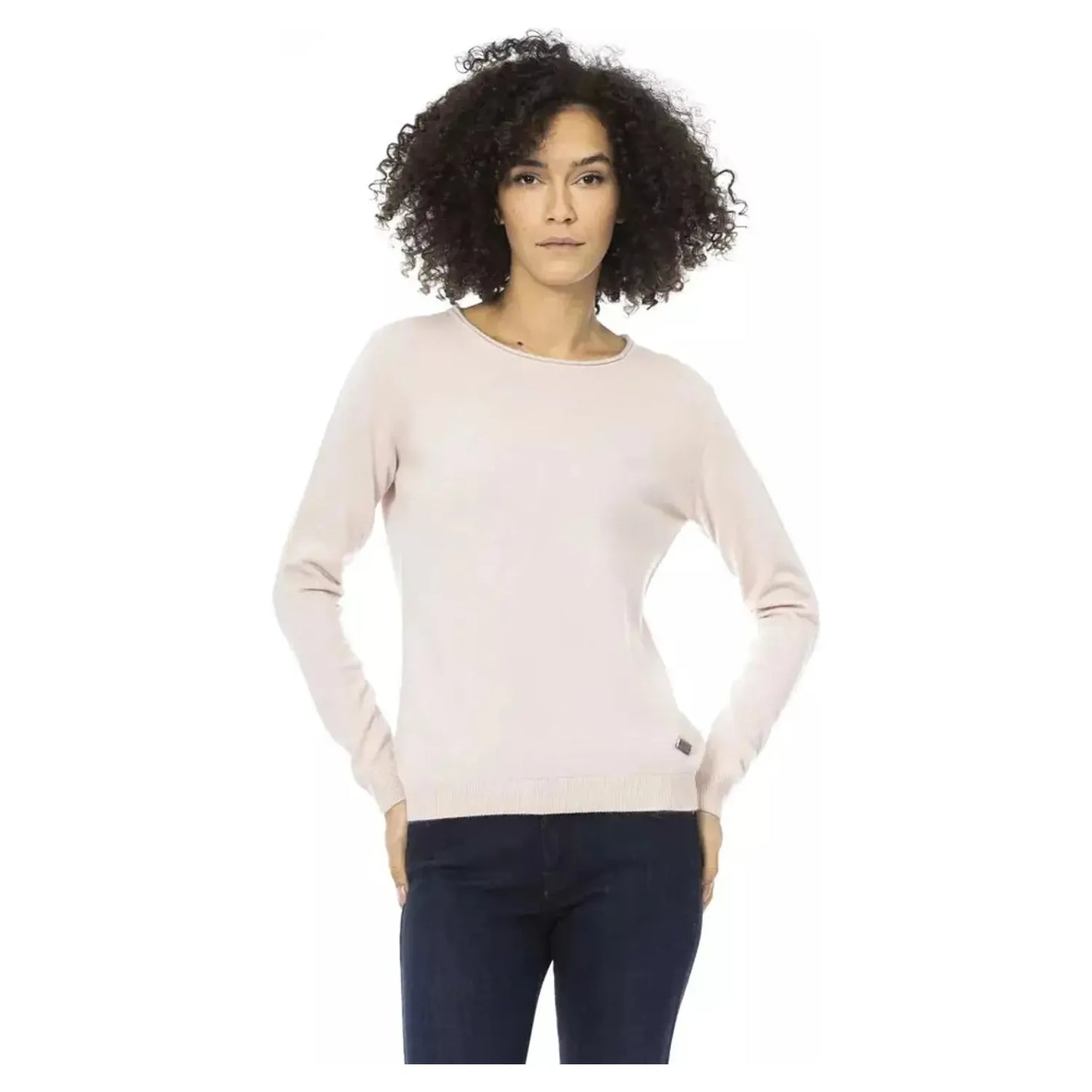 Baldinini Trend Chic Pink Crew Neck Wool-Blend Sweater pink-wool-sweater product-22334-661504111-32-1a0b572e-218.webp